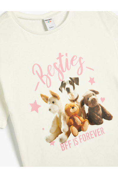 Koton Tričko pro psy s krátkým rukávem a výstřihem bavlna