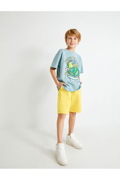 Koton Basic-Shorts aus Baumwolle mit Bindegürtel und Tasche