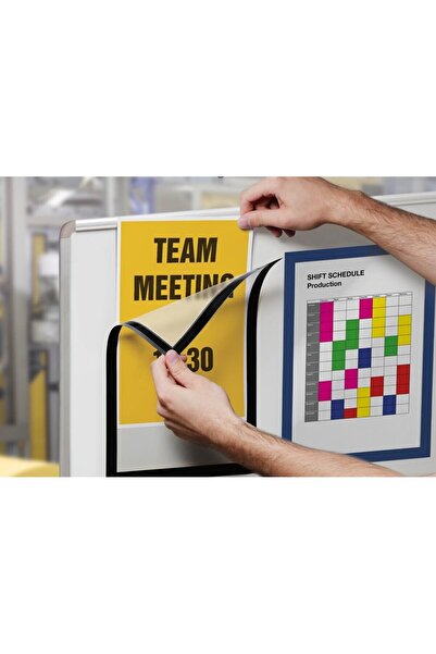 Hdg 1Pc Magnetic Fireplace Magnetic Document Holder Clear Magnet Fireplace File 30X42Cm - Black Edge