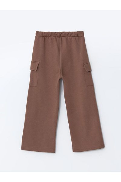 LC Waikiki LCW Baby-Jogginghose für Mädchen in Burgunderrot mit Blumenmuster