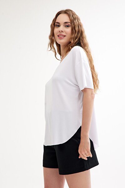 COTENCONCEPT Tricou de bază din bumbac cu decolteu în V