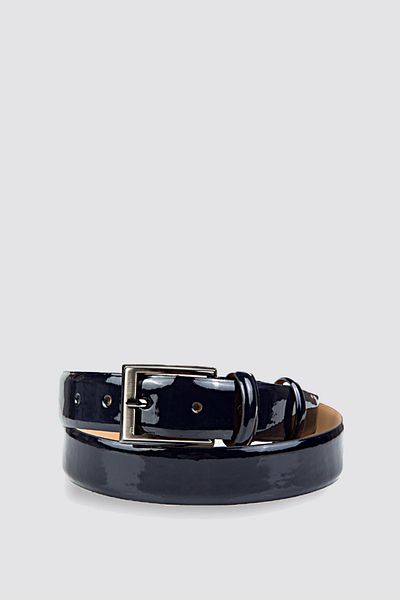 D'S Damat Ds Damat Navy Blue Patterned Belt