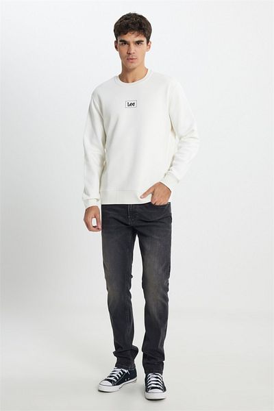 Lee Black Regular Fit Crew Neck Sweatshirt