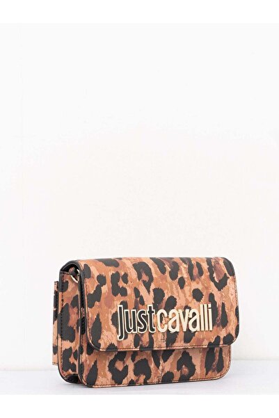 Just Cavalli Leopard Print Women's Shoulder Bag - Metal Buckle, Brand Logo, 77Ra4Bbazs766-633