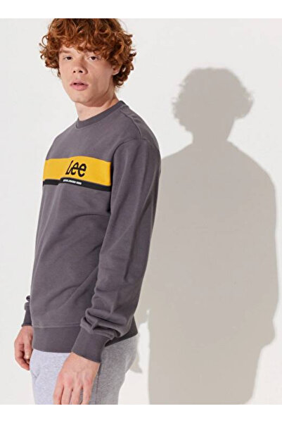 Lee Regular Fit Regular Cut Crew Neck Anthracite Sweatshirt