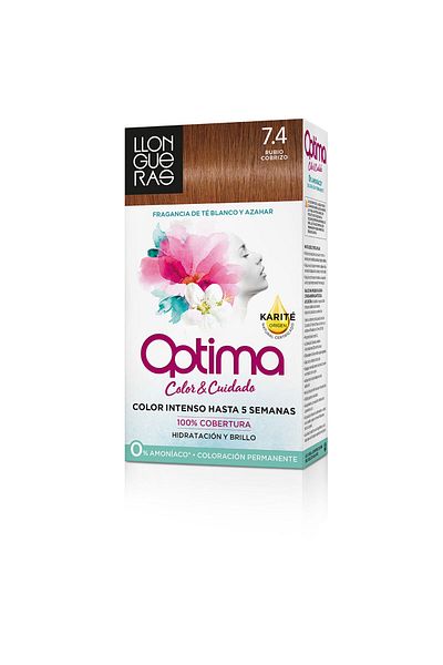 Llongueras Optima Saç Boyası #7.4-Rubio Cobrizo Llongueras