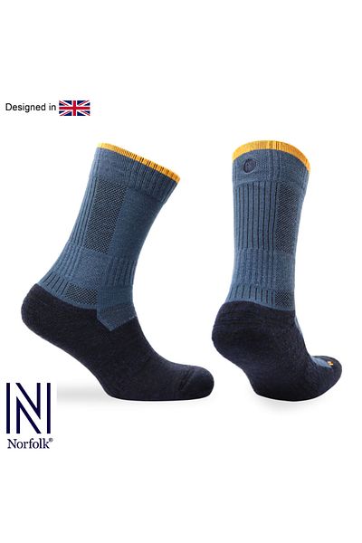 NORFOLK Чорапи за ходене Donatello Prolen® от мериносова вълна - двуслойни, тъмносини