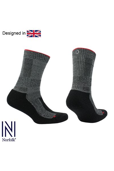 NORFOLK Черни туристически чорапи Donatello Prolen ® и Merino - двуслойни