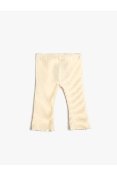 Koton Spanish Leg Ribbed Elastic Waist Leggings