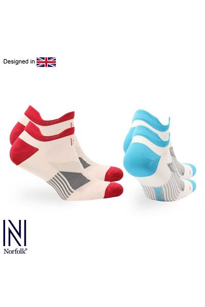 NORFOLK Thomas Ultra Light - 2 чифта бели спортни чорапи за бягане и ходене