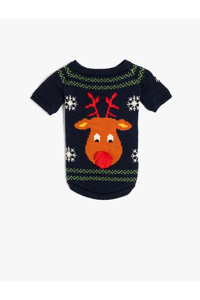 Koton Crew Neck Dog Sweater