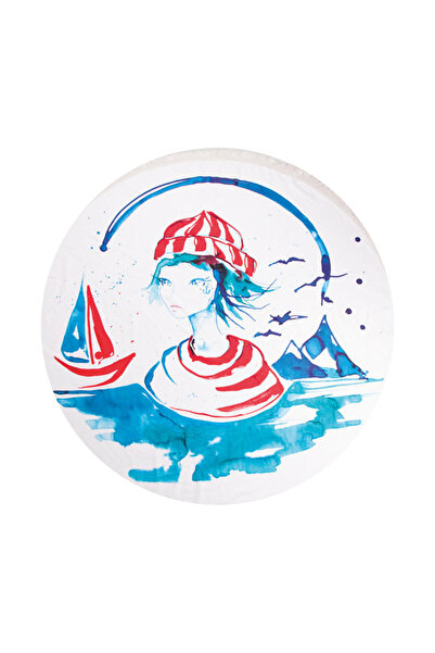 Biggdesign Anemoss Sailor Girl Round Beach Towel