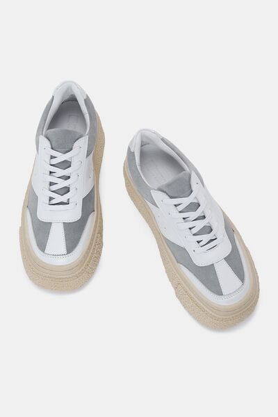 Bestyle Tenis Alves pentru damă - alb/gri, piele naturală