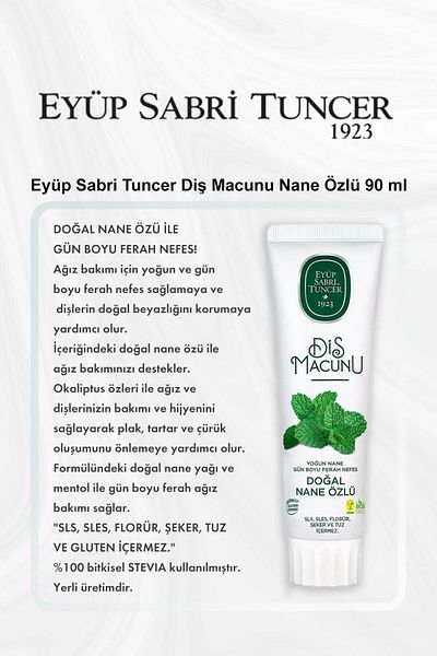 Eyüp Sabri Tuncer 90 ml Mint Extract Toothpaste - Buy 5 Get 4, Rosie Cotton