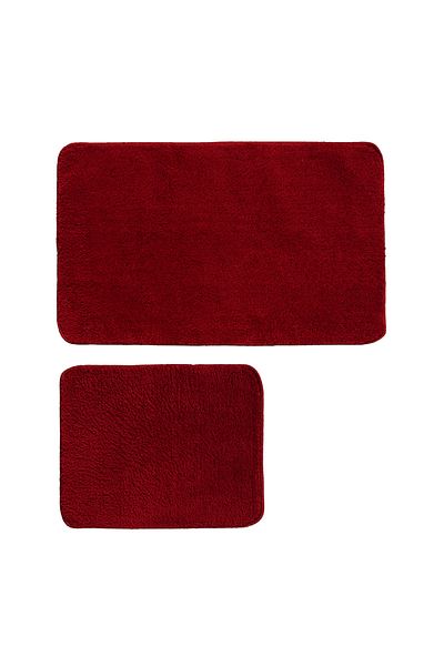 Moda Dekor Χαλάκι μπάνιου Maxiform Claret Red 60x100 2 τεμαχίων