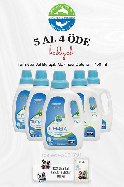 Turmepa 750 ml Rosie Cotton Gel Dishwasher Detergent - Buy 5 Pay 4