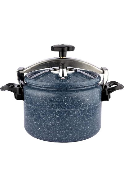 ALSAIF Aluminium Granite Pressure Cooker 7 Litter Blue
