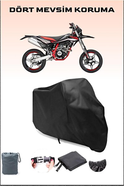 Breen Black Beta Rr 4t 125 Motard Rear Bag Compatible Motorcycle Tarpaulin Wa...