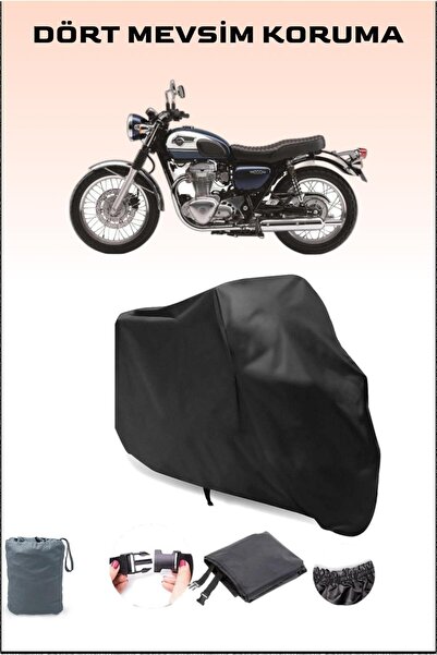 Breen قماش القنب للدراجات النارية المتوافق مع Kawasaki W 800 باللون الأسود، و...