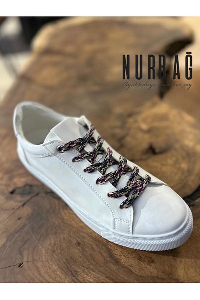 NURBAĞ DOKUMA Sports Shoe Laces Multicolored Glitter 85 Cm 1 Pair Bs58