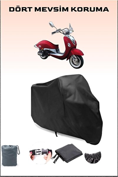 Breen أسود Kuba Nirvana 150 متوافق مع القماش المشمع للدراجات النارية، غطاء ال...