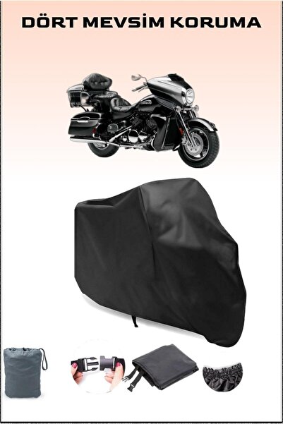 Breen قماش القنب للدراجات النارية المتوافق مع Yamaha Venture Royal باللون الأ...