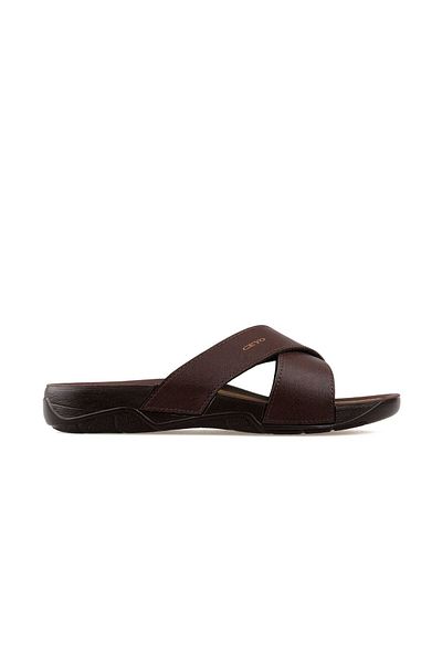 Ceyo 9877 Brown Men's Anatomical Sole Slippers