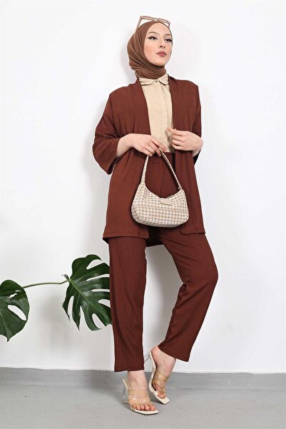 İmajButik Комплект за опаковане на кафяво кимоно