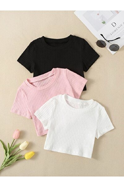 Lorya Giyim 3 csomagos női kötött Crop felső - 100% pamut, nyakú, bordázott camisole póló