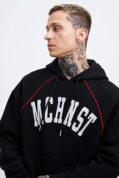 Machinist Чоловічий MCHNST вишитий оверсайз чорний світшот