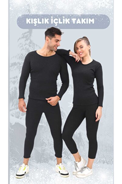 SAUNA SUIT Unisex Kışlık Sıcak Tutan Termal Içlik Alt Üst Takım , Pamuklu  AN...