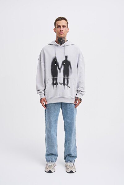 Machinist Men's Free Sprit Washed Oversize Anthracite Sweatshirt