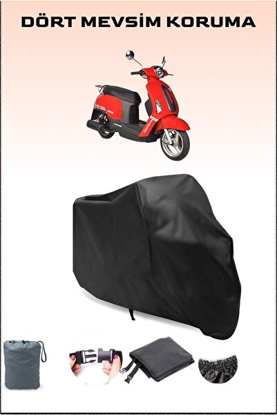 Breen Black Asian Scooturk-100 Compatible Motorcycle Tarpaulin, Motor Cover