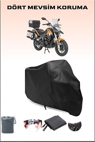 Breen Black Mondial Rx1I Evo Compatible Motorcycle Tarpaulin, Engine Cover
