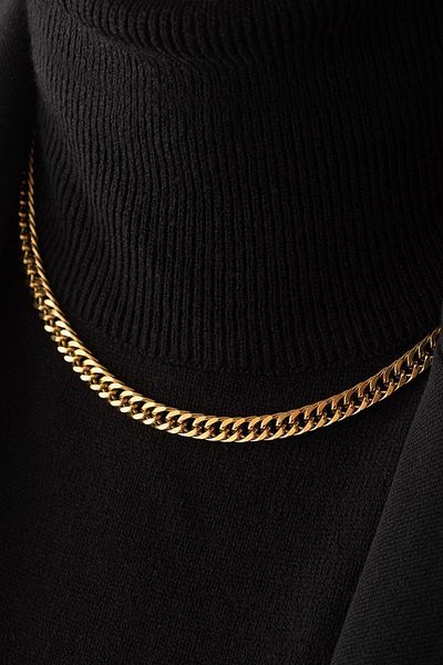 ByFlorya Jewelry Steel Receive Gourmet Chain Necklace Miami Big Cuban Necklace 6mm Non Tarnish