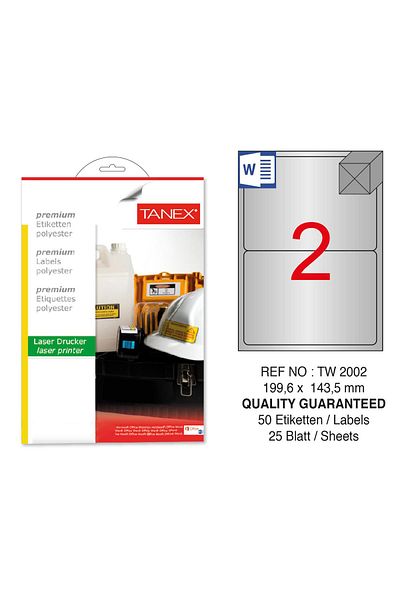 Tanex Tw-2002 199,6x143,5mm Ασημένιο αυτοκόλλητο λέιζερ 50 Li