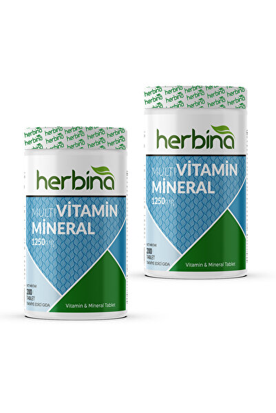 Herbina Multivitamin Mineral 200 Tablet 1250 mg 2 Adet
