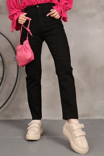 İmajButik Черни дънки с висока талия Mom Fit