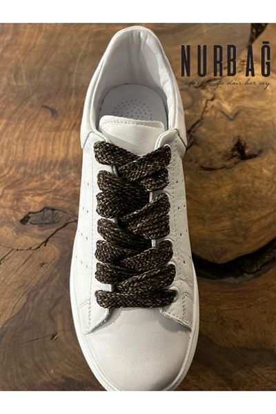 NURBAĞ DOKUMA SPORTS SHOES COTTON HAIR BRAIDED BROWN LACES 80 CM 1 PAIR BS72