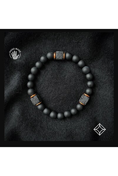 Alnis Atelier Küp Lav Taşı Ve Mat Oniks Doğal Taş Bileklik