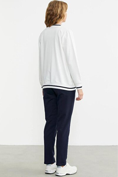 Sementa Embroidery Detailed Pocket Zippered Tracksuit Set