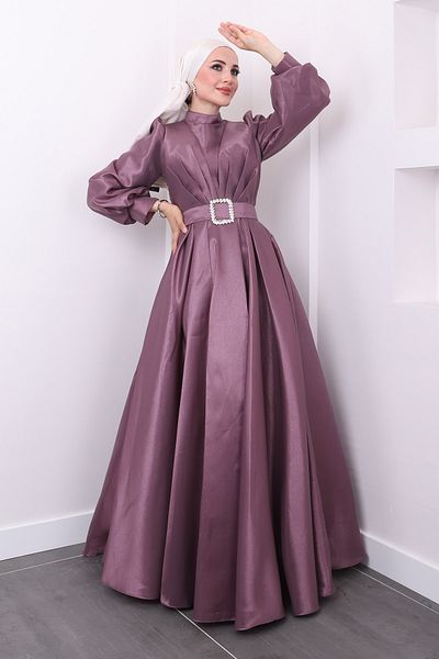 İmajButik Βραδινό φόρεμα με μπαλόνι με ντραπέ
