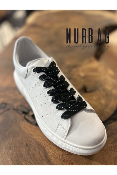 NURBAĞ DOKUMA Sports Shoes Black Patterned Laces 90 Cm 1 Pair Bs07