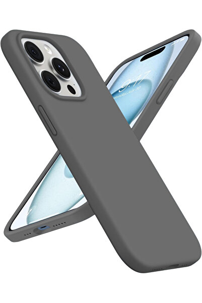 Fibaks iPhone 15 Pro Max Compatible Case Velvet Launch Soft Soft Liquid Silicone Camera Protection Cover