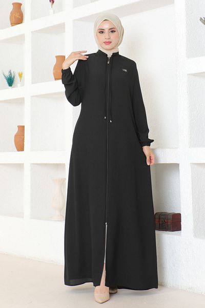 İmajButik Μεγάλο μέγεθος Μαύρο Ferace - Ελαστικό μανίκι