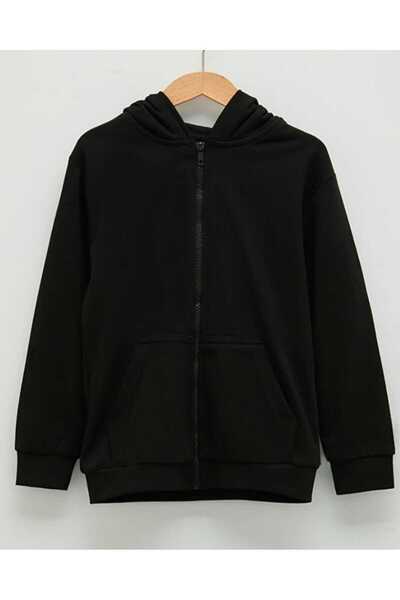 Waikiki SİYAH KAPİŞONLU SWEAT HIRKA