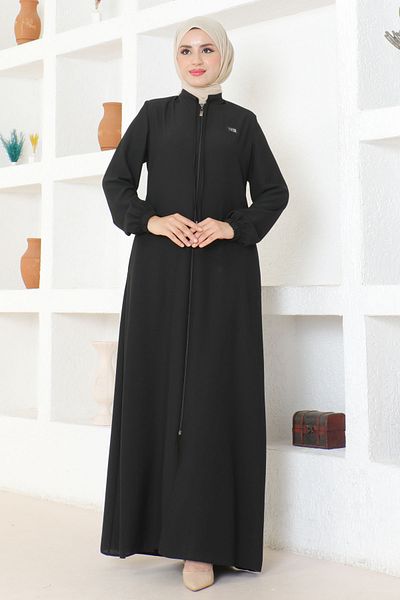 İmajButik Μεγάλο μέγεθος Μαύρο Ferace - Ελαστικό μανίκι