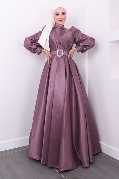 İmajButik Βραδινό φόρεμα με μπαλόνι με ντραπέ
