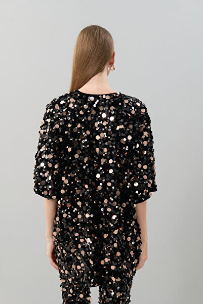 Roman Payetli Kadife Kap Standart Renk K2516306_089