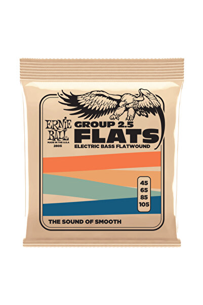 Ernie Ball Flatwound Group 2.5 Bas Gitar Tel - 45-105